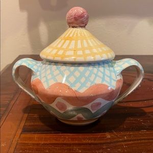 Mackenzie Childs vintage sugar bowl great conditio